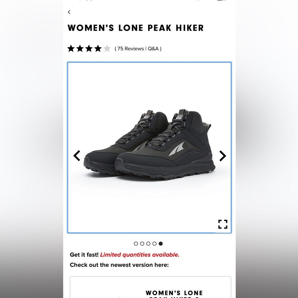 Altra Women's Lone Peak Hiker Shoe | nwob